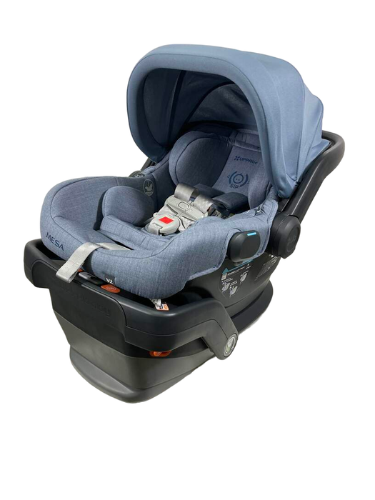 used UPPAbaby MESA V2 Infant Car Seat, Gregory (Blue Melange Merino Wool), 2023