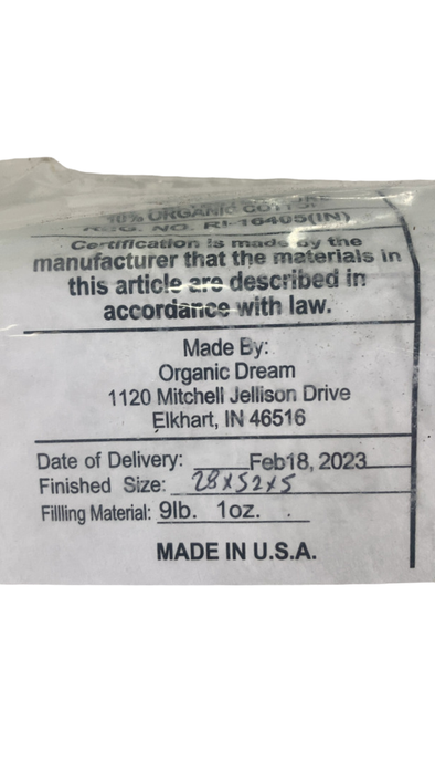 Shop Organic Dream Organic Cotton Lightweight Crib Mattress, White, Standard (52x28x5) at GoodBuy Gear