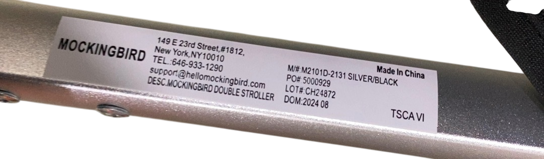 Shop Mockingbird Single to Double 2.0 Stroller, 2024, Black, Silver With Black Leather, Windowpane at GoodBuy Gear