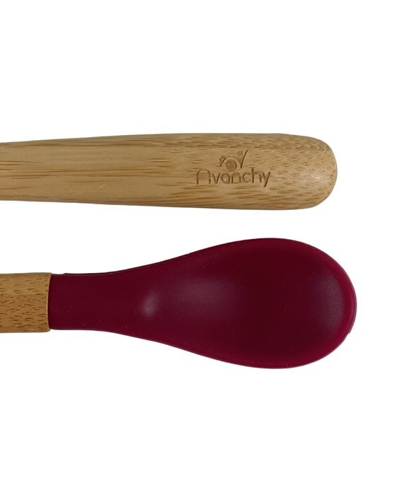 Shop Avanchy Bamboo Baby Spoons 2-Pack, Magenta at GoodBuy Gear
