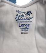 Shop Baby Merlin's Magic Sleepsuit, Blue, Fleece, Large 6-9 Months at GoodBuy Gear