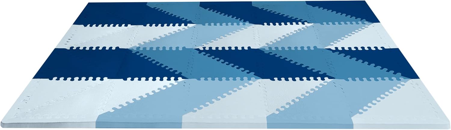 Shop Skip Hop Interlocking Foam Floor Tiles Playspot, Blue Ombre at GoodBuy Gear