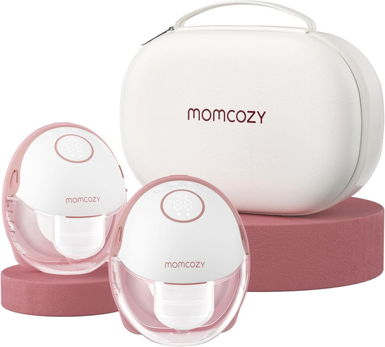 Momcozy Mobile Style Hands-free Breast Pump Double, Cozy Red
