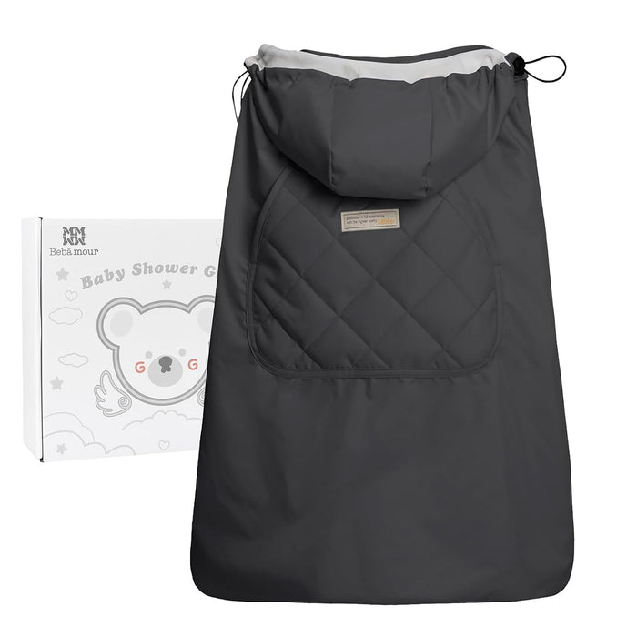 Bebamour Baby Carrier Winter Cover, Dark Grey