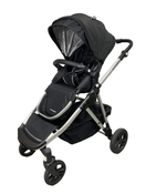 used Mockingbird Single to Double 2.0 Stroller, 2024, Silver with Black Leather, Watercolor Drops, Black