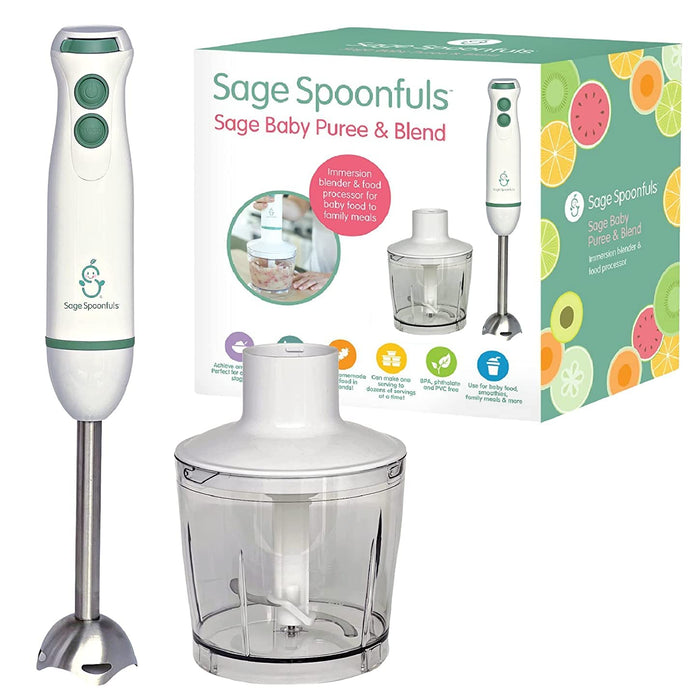 Shop Sage Spoonfuls 2-in-1 Baby Food Maker Immersion Blender, White at GoodBuy Gear