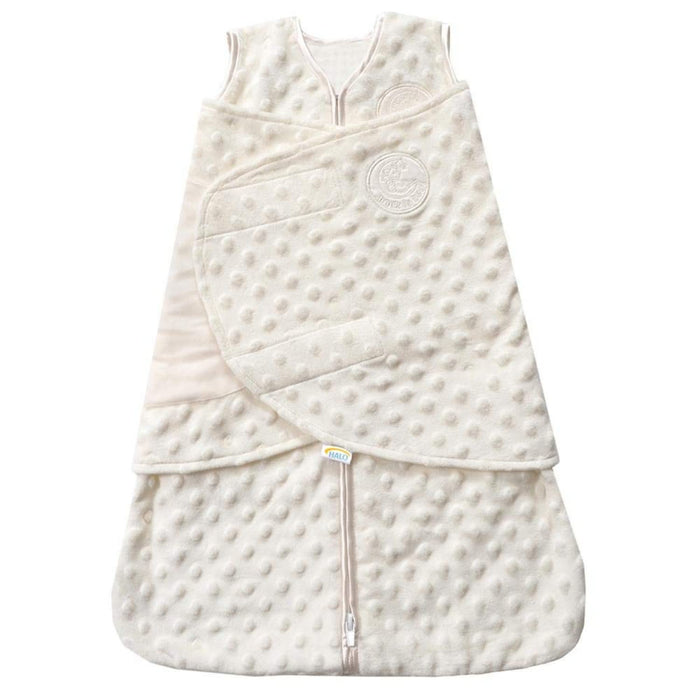 Halo Sleepsack Swaddle Plushy Dot Velboa, Cream, Newborn