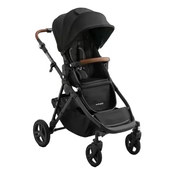 Shop Mockingbird Single to Double 3.0 Stroller, 2025, Charcoal with Penny Leather, Solid Black at GoodBuy Gear
