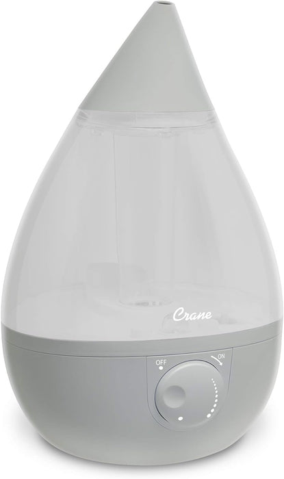 Crane Ultrasonic Cool Mist Humidifier, Grey