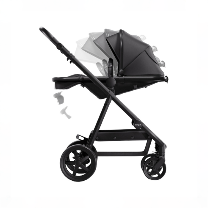 Shop Mompush Meteor 2 Stroller, 2026, Black, Black Frame at GoodBuy Gear