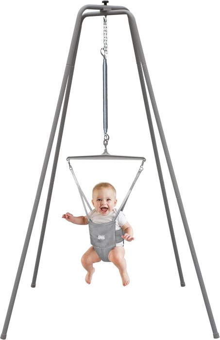 Jolly Jumper Baby Jumper Elite With Super Stand, Gray
