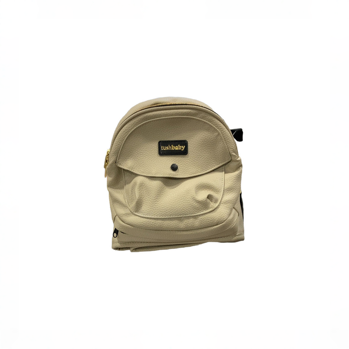 Shop TushBaby Hip Baby Carrier, Vegan Leather Cream at GoodBuy Gear