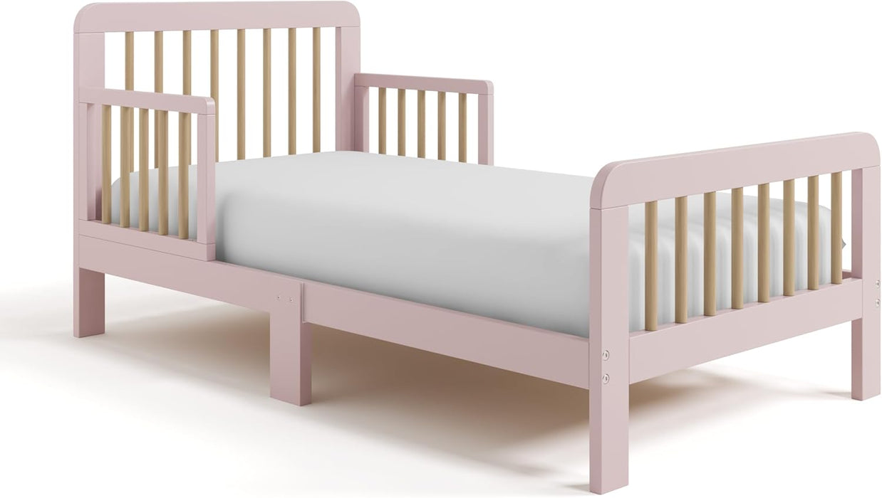 Stork Craft Pasadena Toddler Bed, Pink & Driftwood