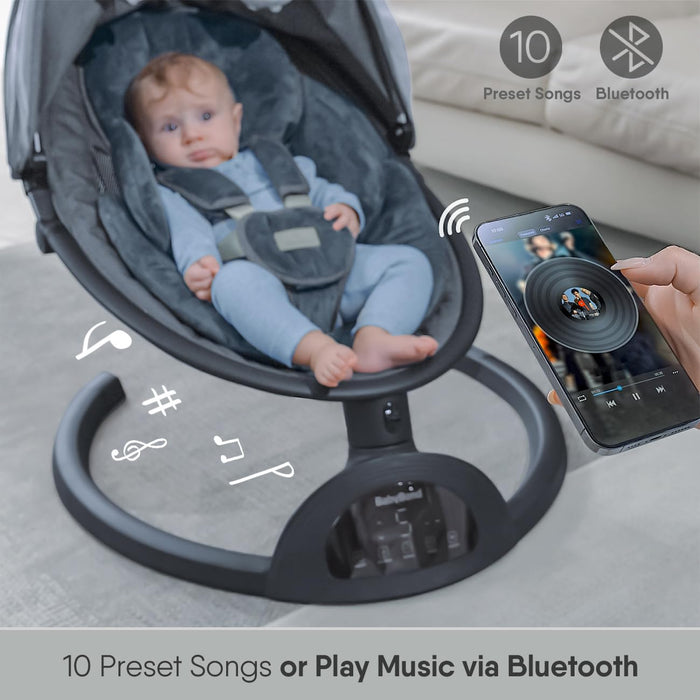 Shop BabyBond Bluetooth Swing, Black, New model at GoodBuy Gear