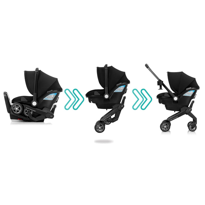 Evenflo Shyft Dual Ride Infant Car Seat Stroller Combo, 2024, Beaufort Black, Original Model