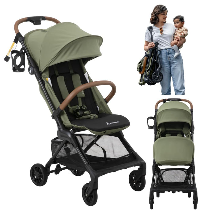 BabbleRoo Hoplite Compact Stroller, Seagrass Green