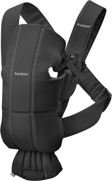 BabyBjorn Baby Carrier Mini, Black Woven