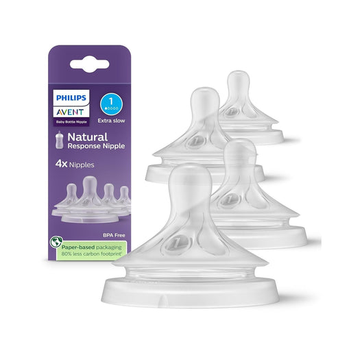 Shop Philips Avent Natural Baby Bottle Nipples, 4-Pack, Flow 1 at GoodBuy Gear