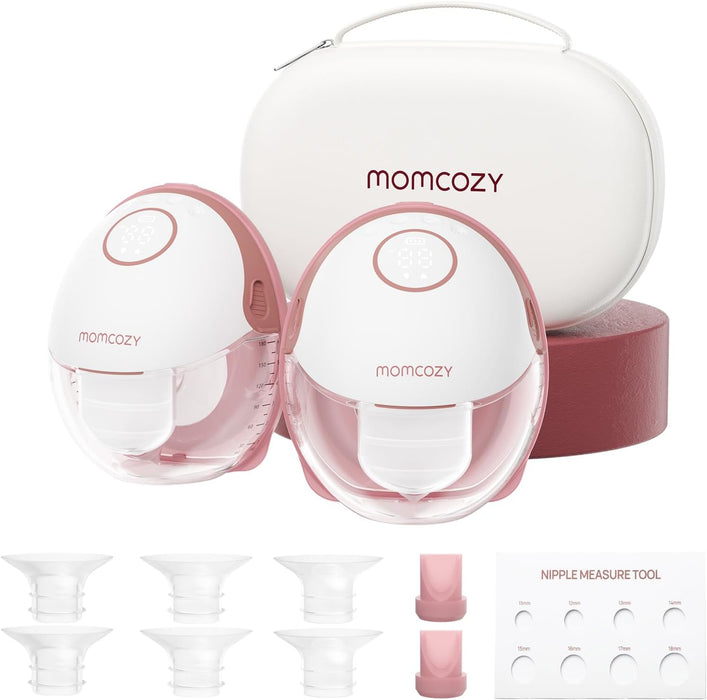 Momcozy Mobile Style Hands-free Breast Pump Double, Cozy Red
