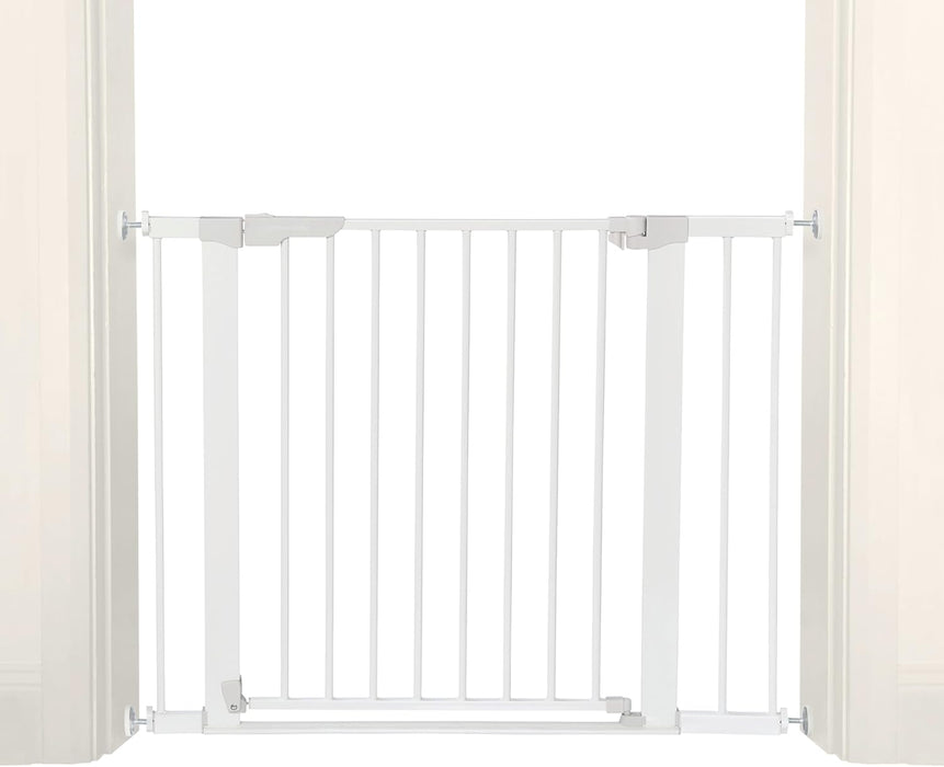 Dreambaby Infinity Baby Gate for Stairs & Doorways w/Wide Walk-Thru Door, White
