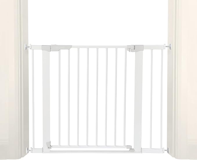 Shop Dreambaby Infinity Baby Gate for Stairs & Doorways w/Wide Walk-Thru Door, White at GoodBuy Gear