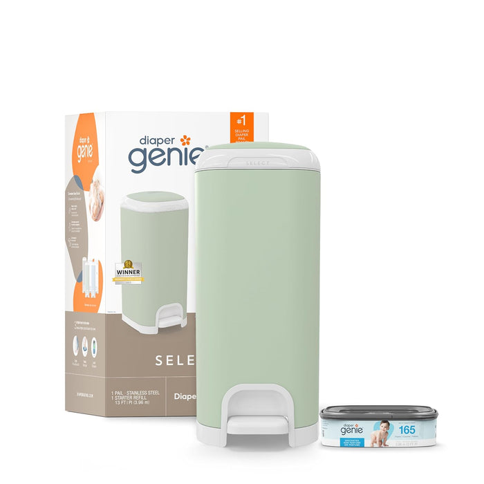 Shop Diaper Genie Select Diaper Pail Gift Set, Sage Green at GoodBuy Gear