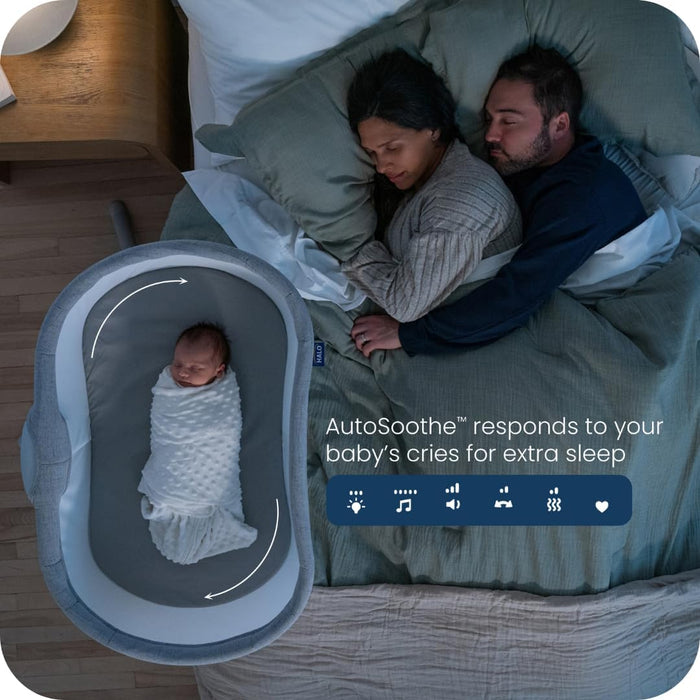 Halo BassiNest Connected Swivel Sleeper 3.0, White/Grey