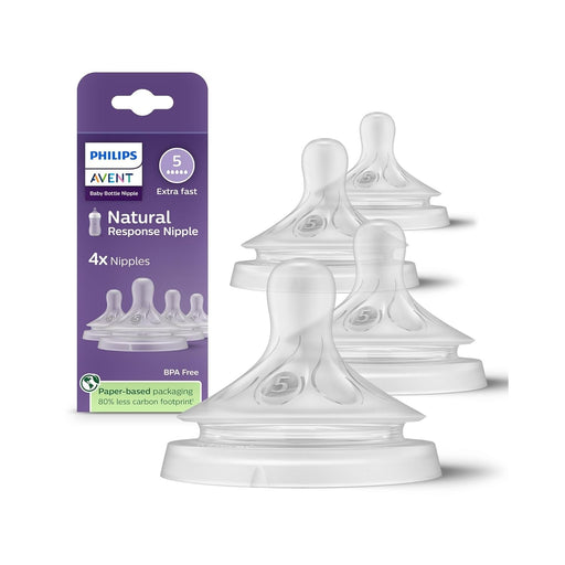 Shop Philips Avent Natural Baby Bottle Nipples, 4-Pack, Flow 5 at GoodBuy Gear