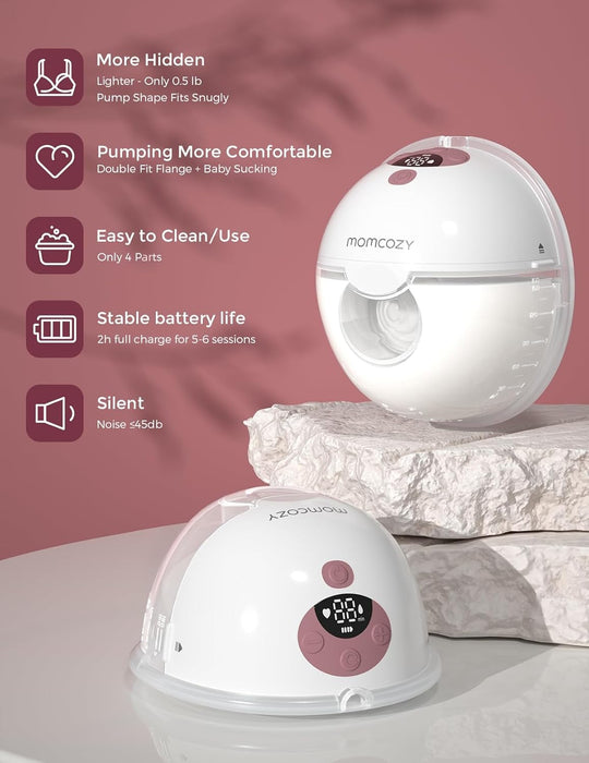 Shop Momcozy All-in-one M5 Double Wearable Breast Pump, Cozy Red at GoodBuy Gear