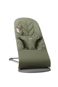 Shop BabyBjorn Bouncer Bliss, Dark Gray Frame, Dark Green Woven Petal Quilt at GoodBuy Gear