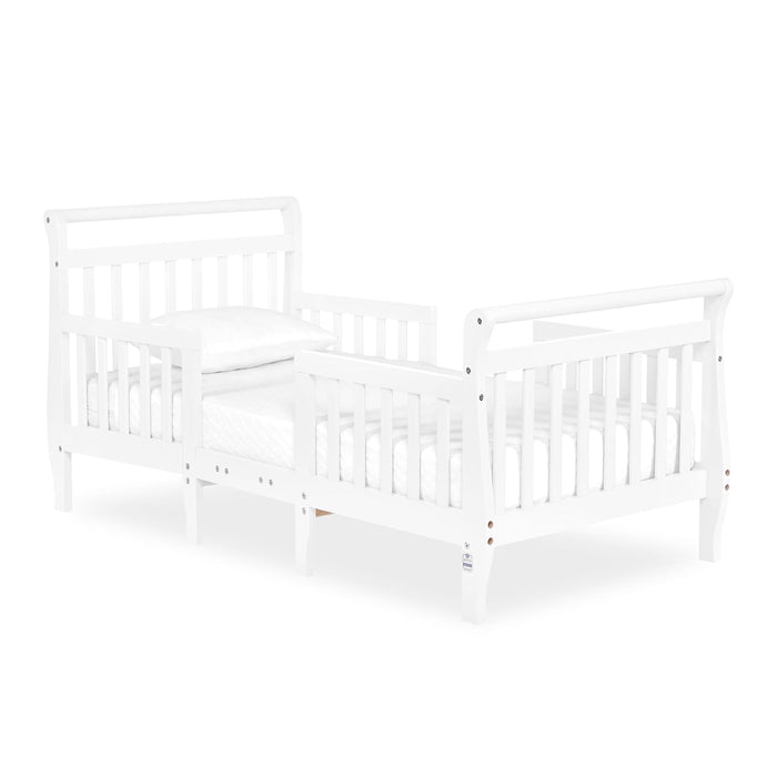 Dream On Me Emma 3-in-1 Convertible Wooden Toddler Bed, White