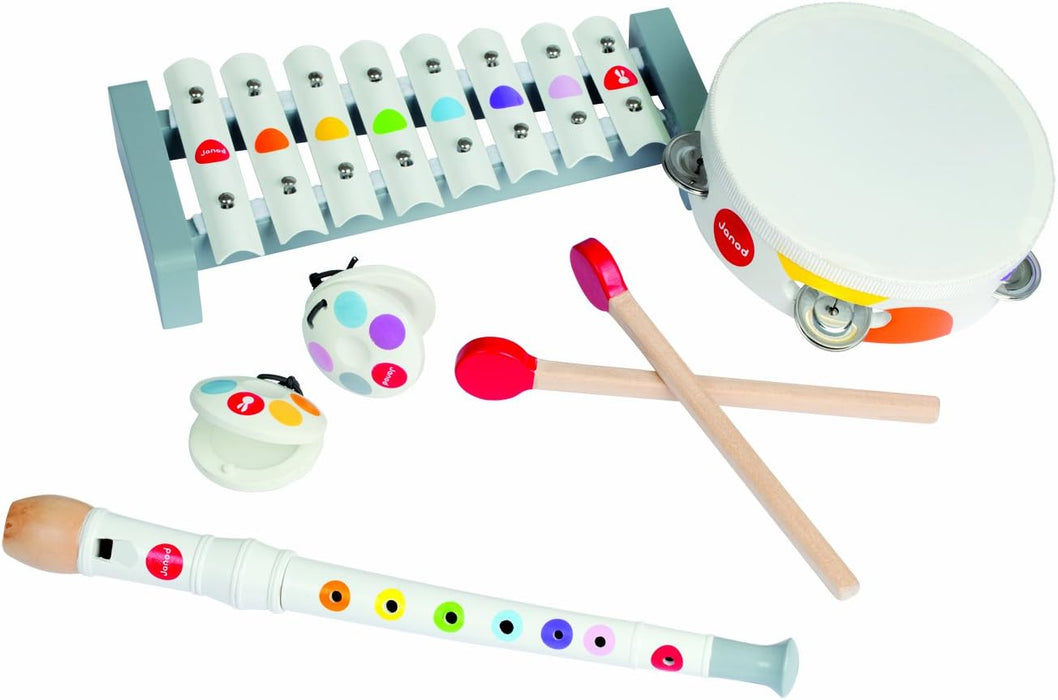 Janod Confetti 4 Piece Wood Musical Instrument Set