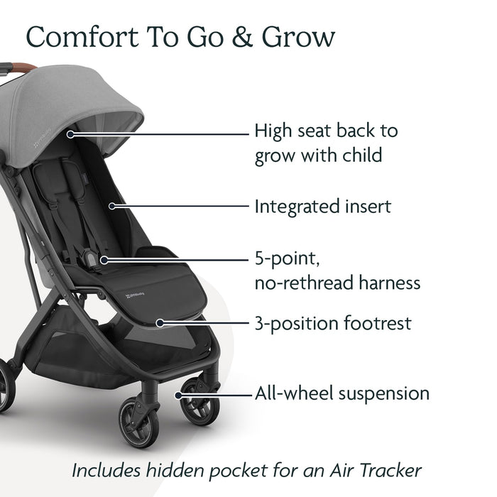 UPPAbaby MINU V3 Stroller, 2025, Greyson (Charcoal Melange)