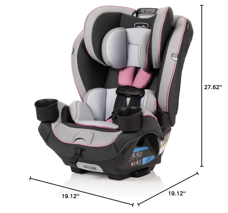 Evenflo EveryKid 3-in-1 Convertible Car Seat, 2024, Oneida Pink