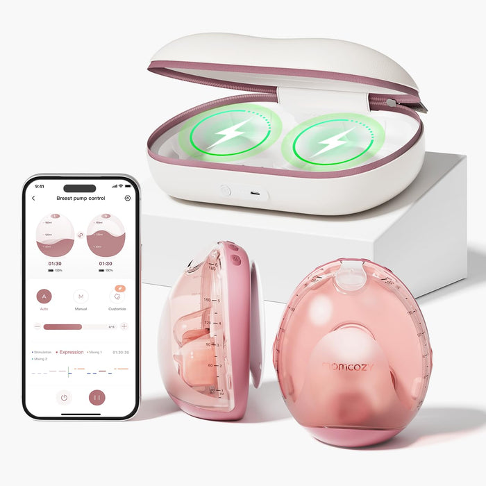 Momcozy Air 1 Ultra-slim Breast Pump, Wireless Charging