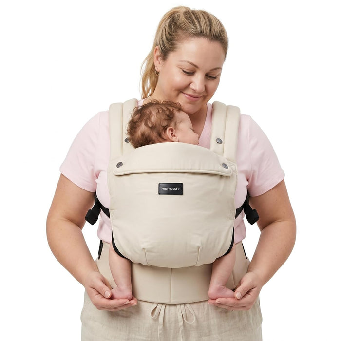 Momcozy 3-in-1 PureHug Baby Carrier, Khaki, Cotton