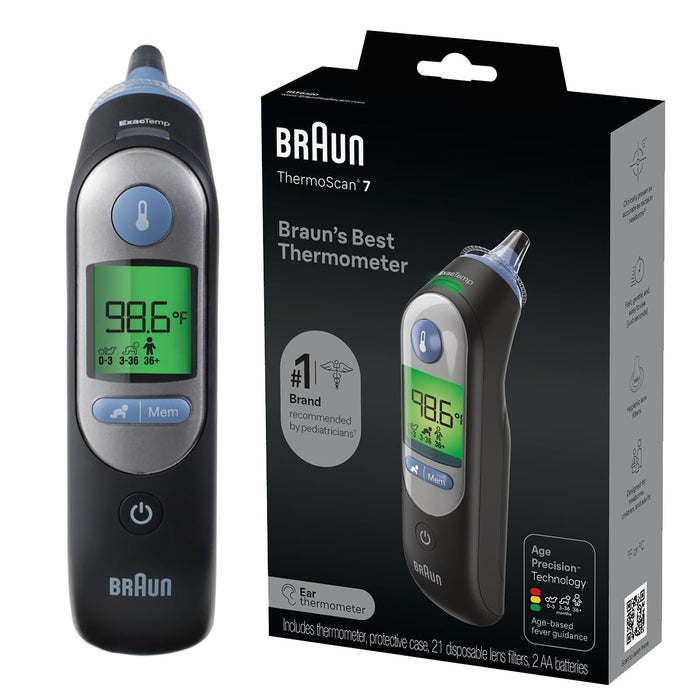 Braun ThermoScan7 Ear Thermometer, Gray