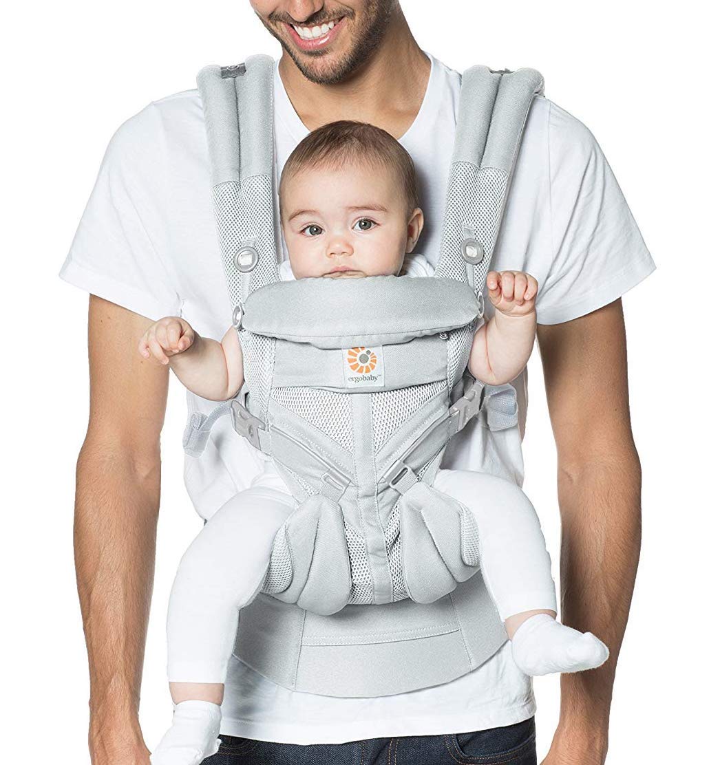 【ergobaby】 COOL AIR OMNI360 park gray Ergobaby Omni 360 Cool Air Mesh Baby Carrier, Pearl Grey