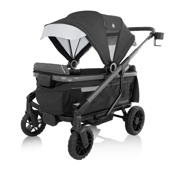 Evenflo Shyft Rideshare All-Terrain Performance Stroller Wagon, 2024, Sterling Black