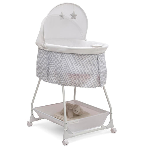 Shop Delta Children Deluxe Soothing Dreams Bassinet, Grey Windchime at GoodBuy Gear