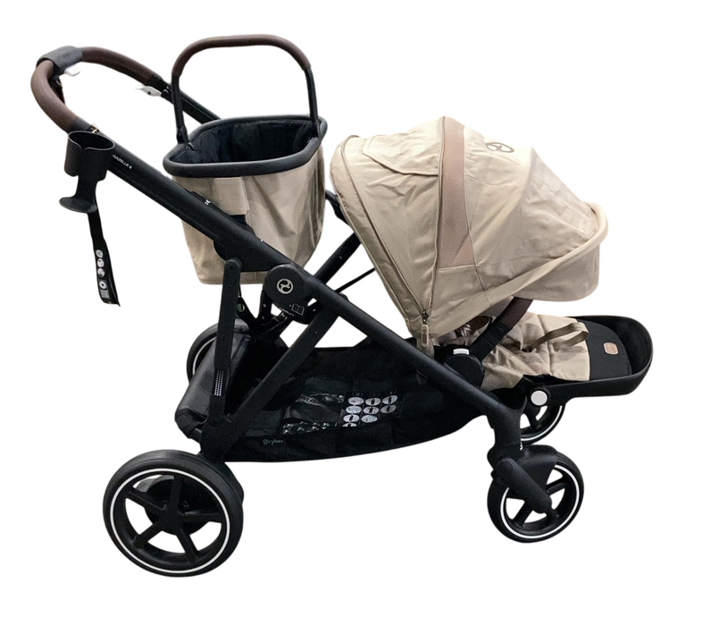 Shop Cybex e-Gazelle S Stroller, 2024, Almond Beige, Black at GoodBuy Gear