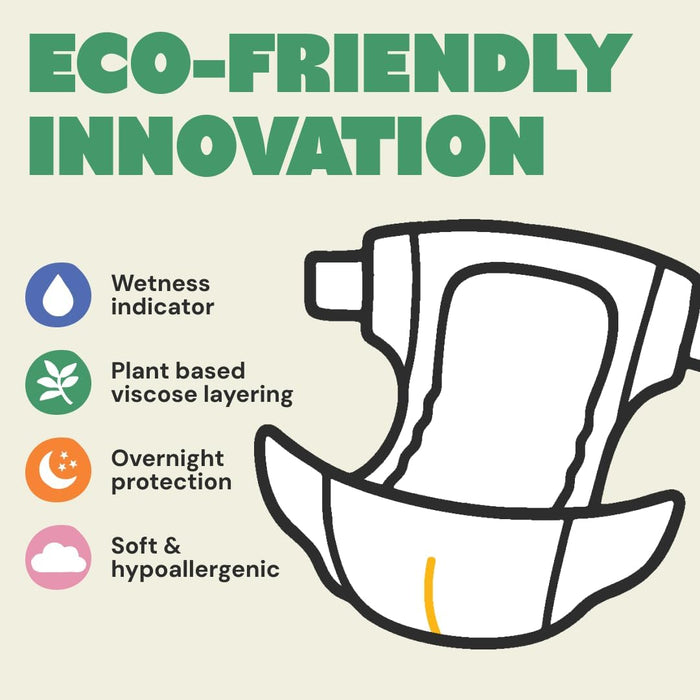 DYPER Bamboo Diapers, Size 2, 192 Ct