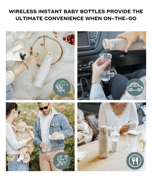 Babymoov Moov & Feed Portable Milk and Water Warmer, Oat