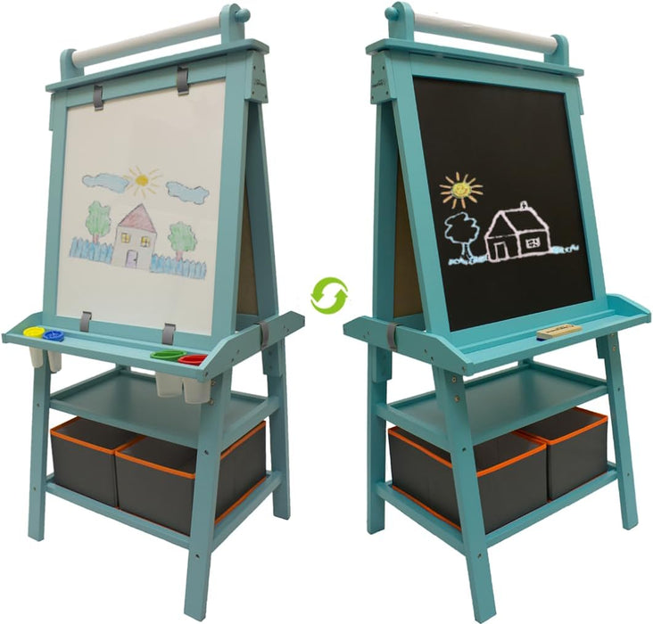 Little Partners Deluxe Learn 'N Play Art Center Easel, Turquoise