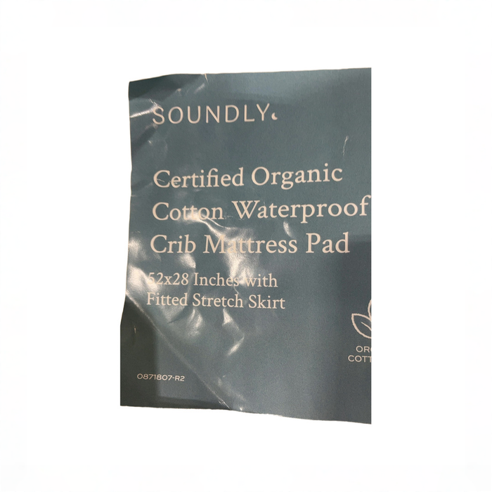 Shop Soundly Organic Waterproof Crib Mattress Pad, White at GoodBuy Gear