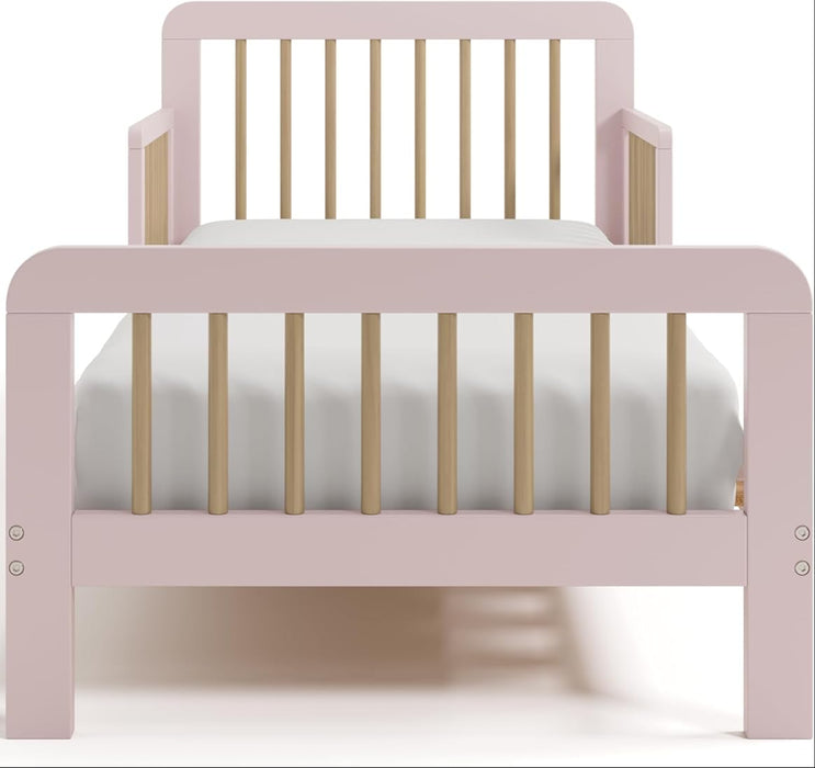Stork Craft Pasadena Toddler Bed, Pink & Driftwood