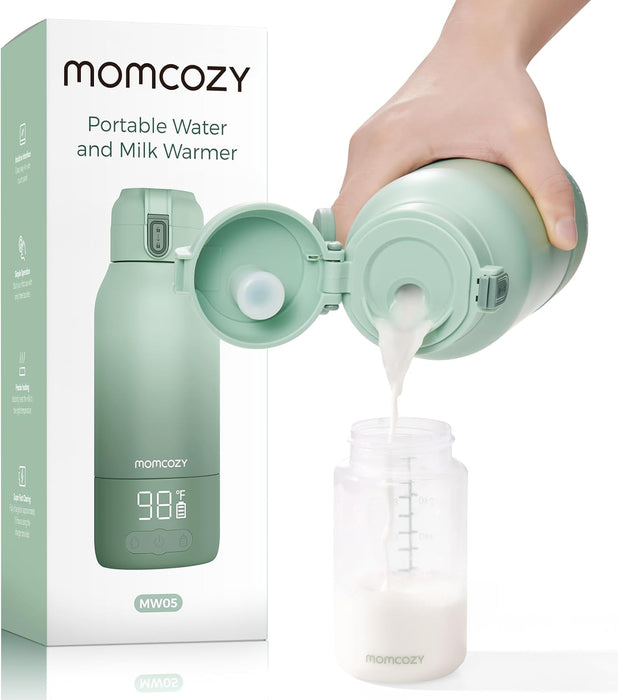 Momcozy Superfast Portable Breast Milk & Water Warmer for Travel, Green, MW05