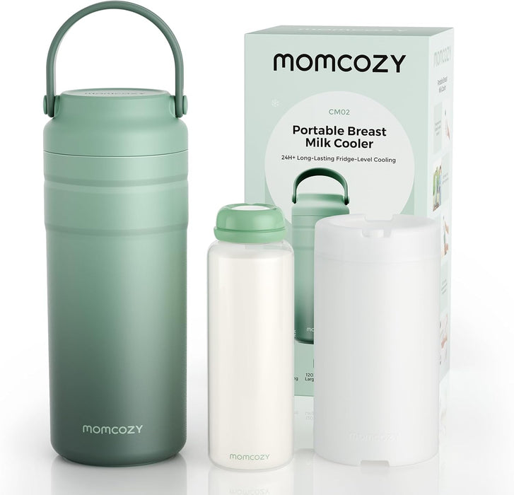 Momcozy Portable Breastmilk Cooler, Green, 12oz CM02
