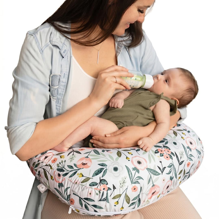 Boppy Nursing Pillow, Base Model, Pink Garden Flowers