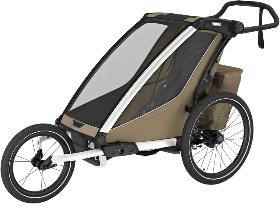 Thule Chariot Cross Bike Trailer Stroller 2 Seat, 2024, Faded Khaki